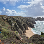 Pedn Vounder beach view from the cliffs