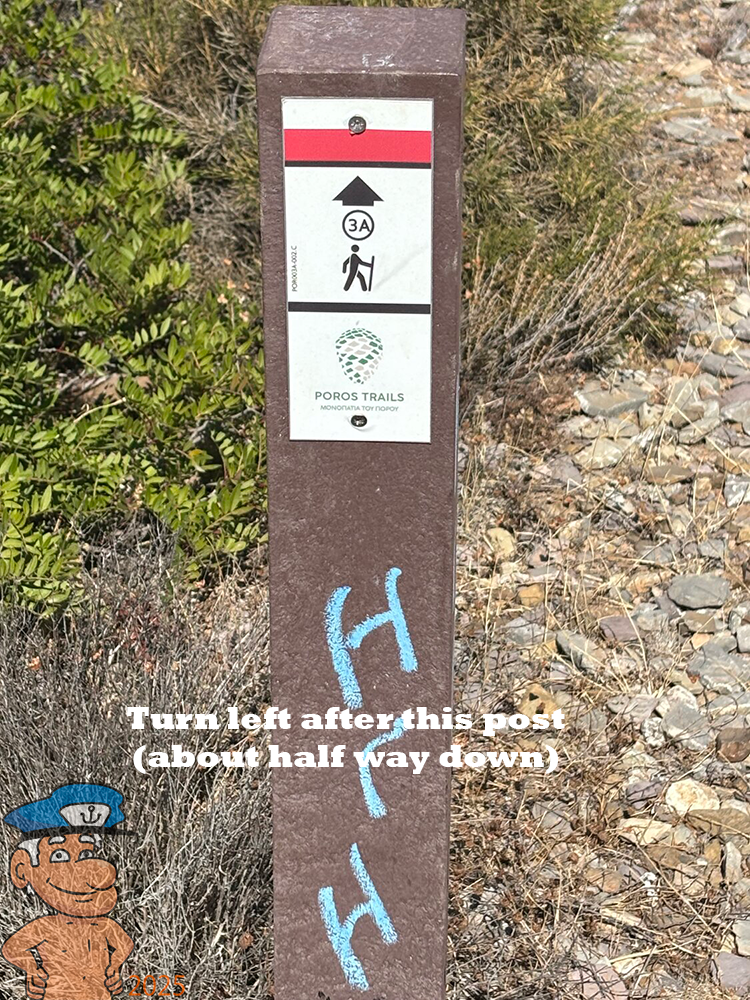 sign showing directions to Geromines beach