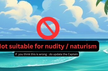 Not suitable for naturism graphic