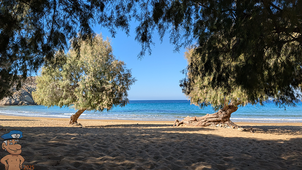 Psili Amos beach in Patmos