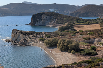 view of didimes beaches patmos