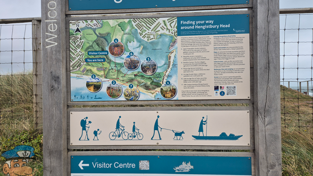 Hengistbury Head sign