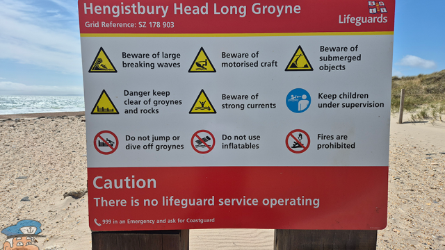 Hengistbury Head sign