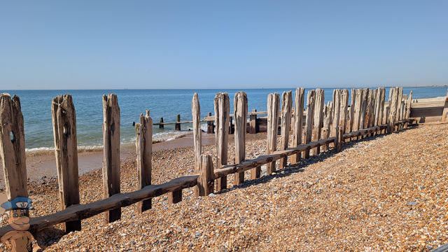 Portslade beach shoreline
