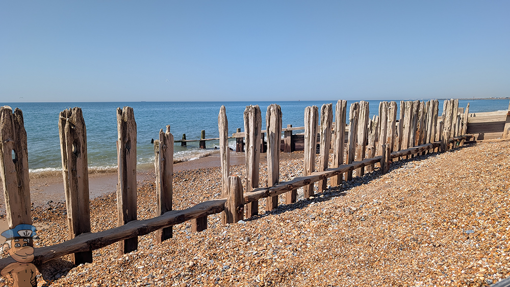 Portslade beach shoreline