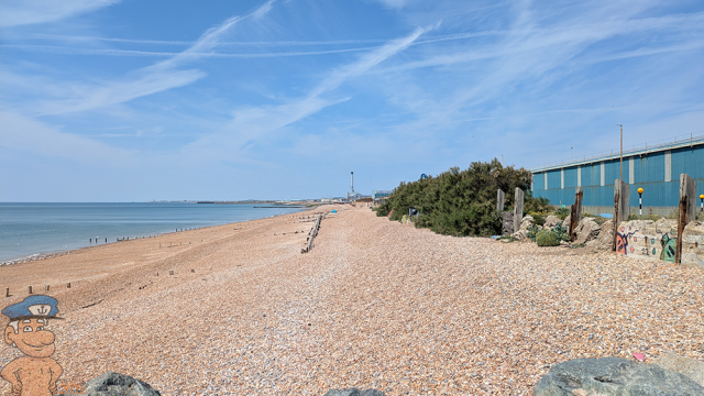 Portslade beach shoreline