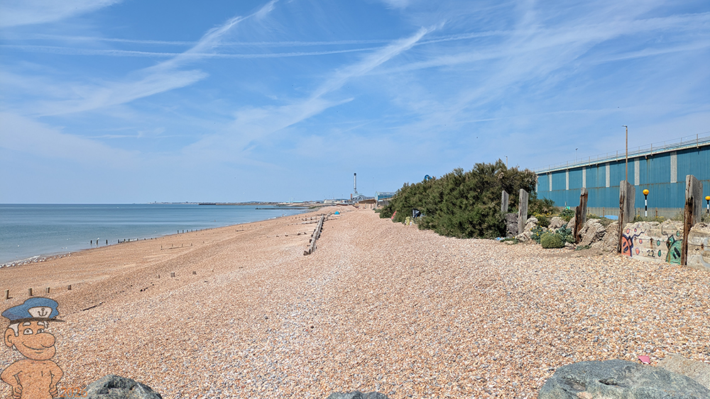 Portslade beach shoreline